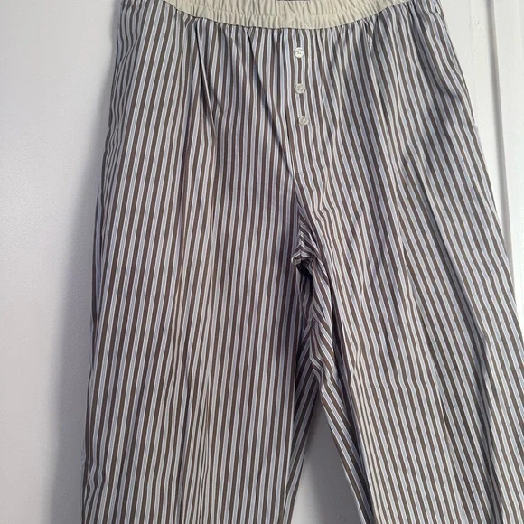 Zara Brown and White Striped Vest and Pants Set - Picture 4 of 6
